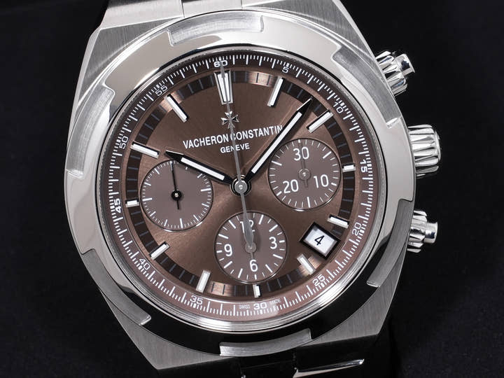 ヴァシュロンコンスタンタン オーヴァーシーズ クロノグラフ Ref.5500V/110A-B147 SS ブラウン文字盤 美品 7xvmjq67