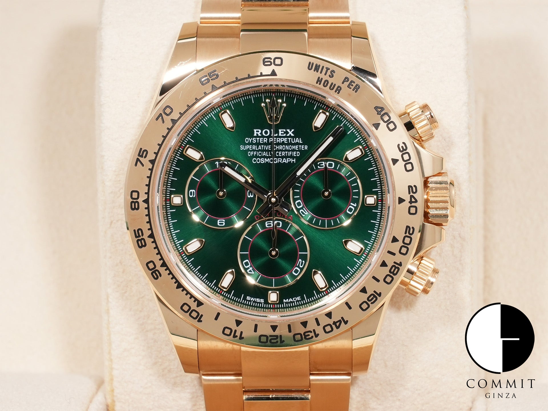 Rolex Daytona Ref. 116508 18KYG Green Dial, Pre-owned (c6ffvbdu is likely an internal reference number and not translated)