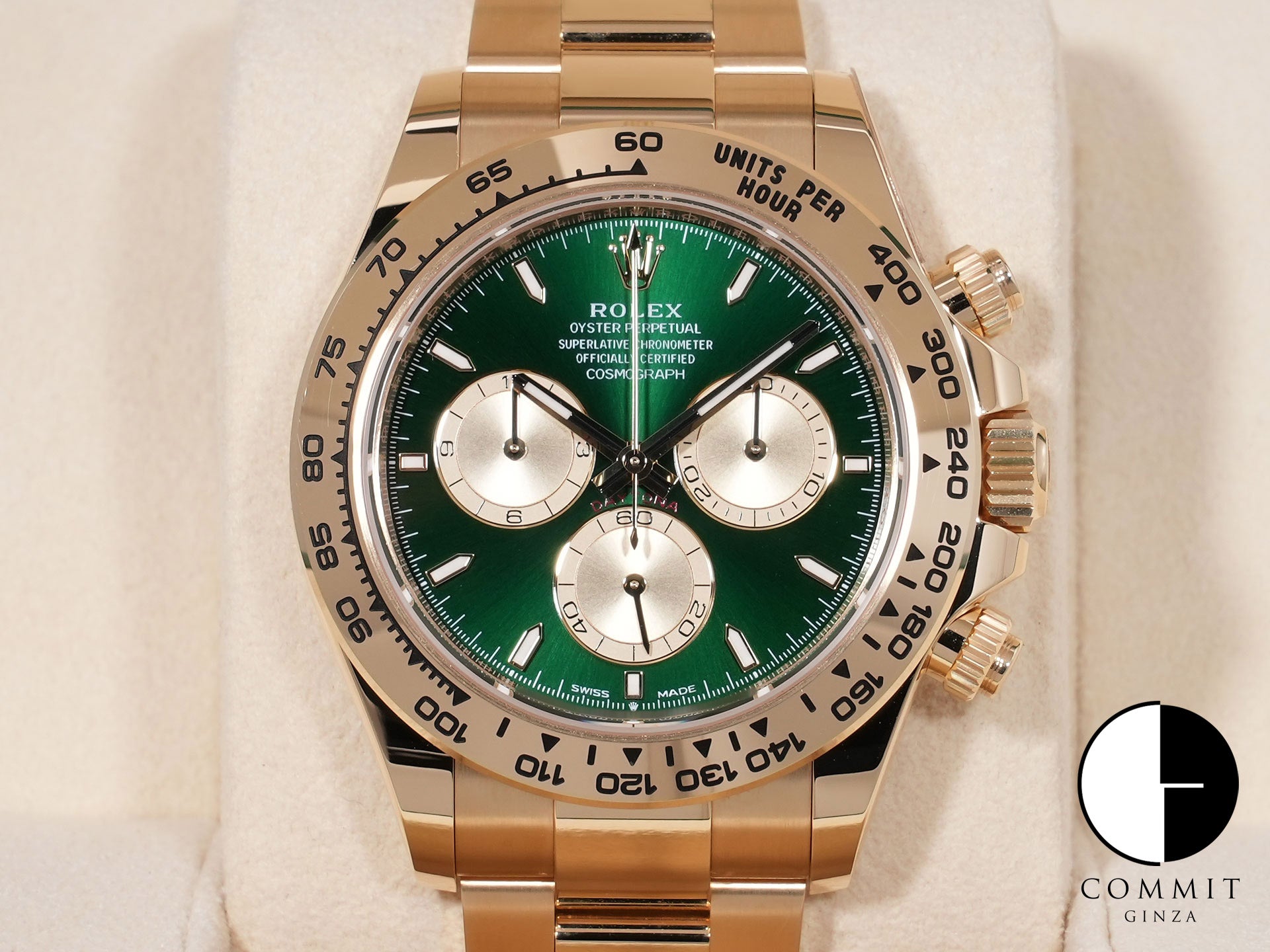 Rolex Daytona Ref. 126508 18KYG Green Dial, Excellent Condition aumop67y