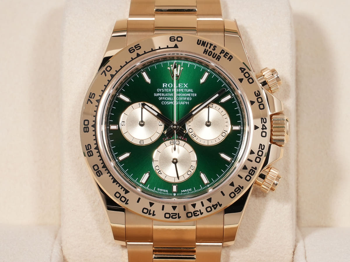 Rolex Daytona Ref. 126508 18KYG Green Dial, Excellent Condition aumop67y