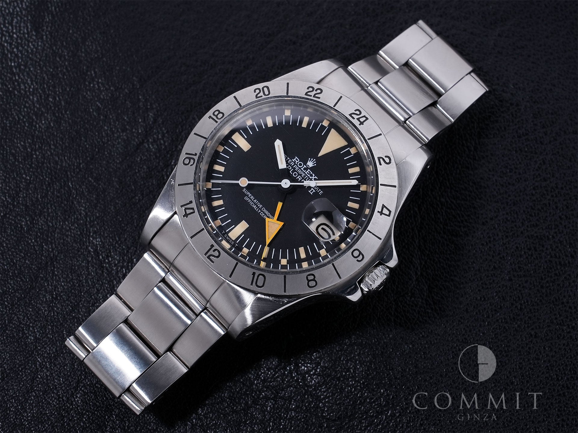 ロレックス エクスプローラーII Ref.1655 SS ブラック文字盤 中古 qhh7xsks