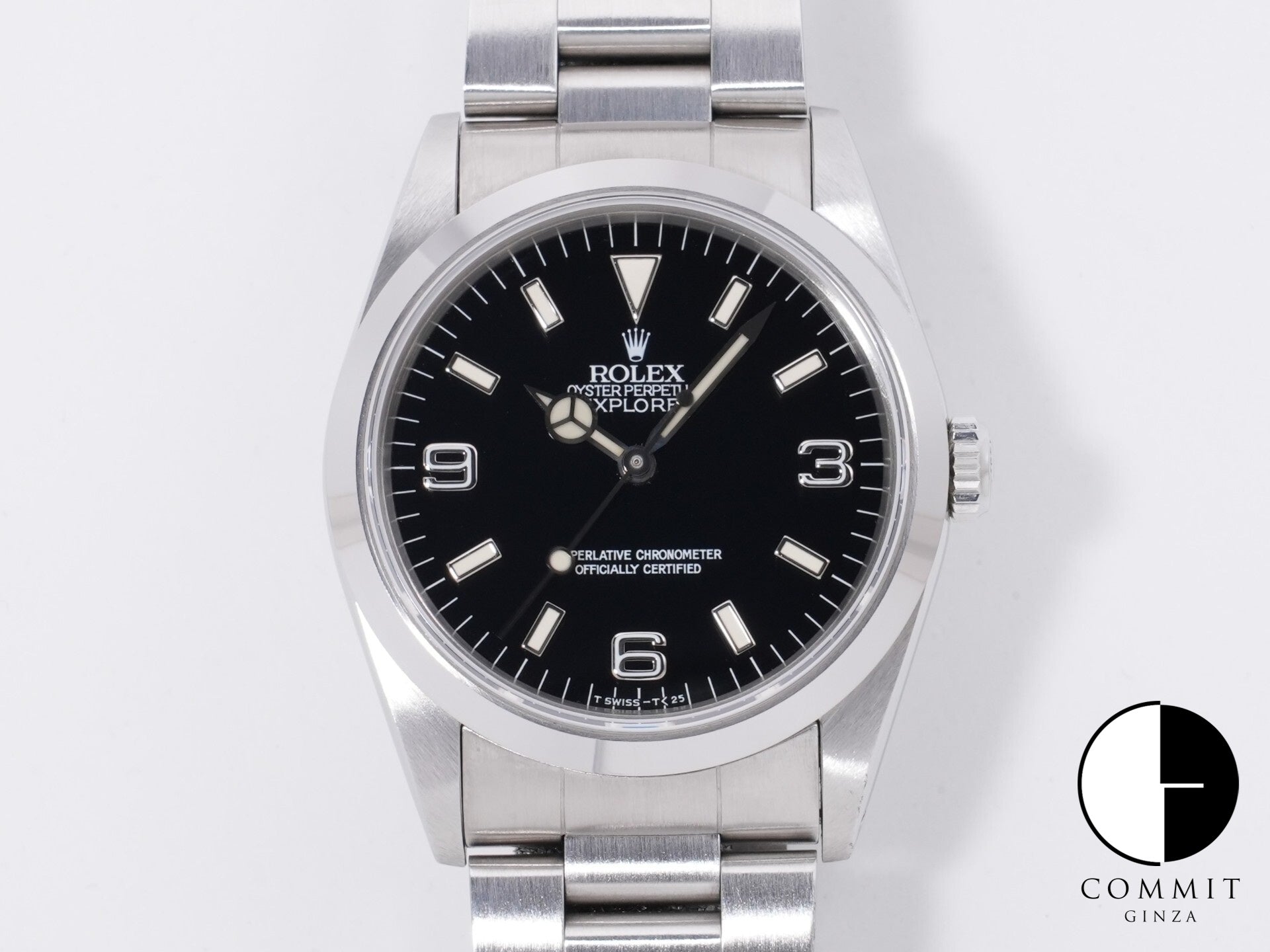 Rolex Explorer I Ref. 14270 SS Black Dial, Pre-owned  (ec4mv3fg appears to be an internal reference number and not part of the product description)