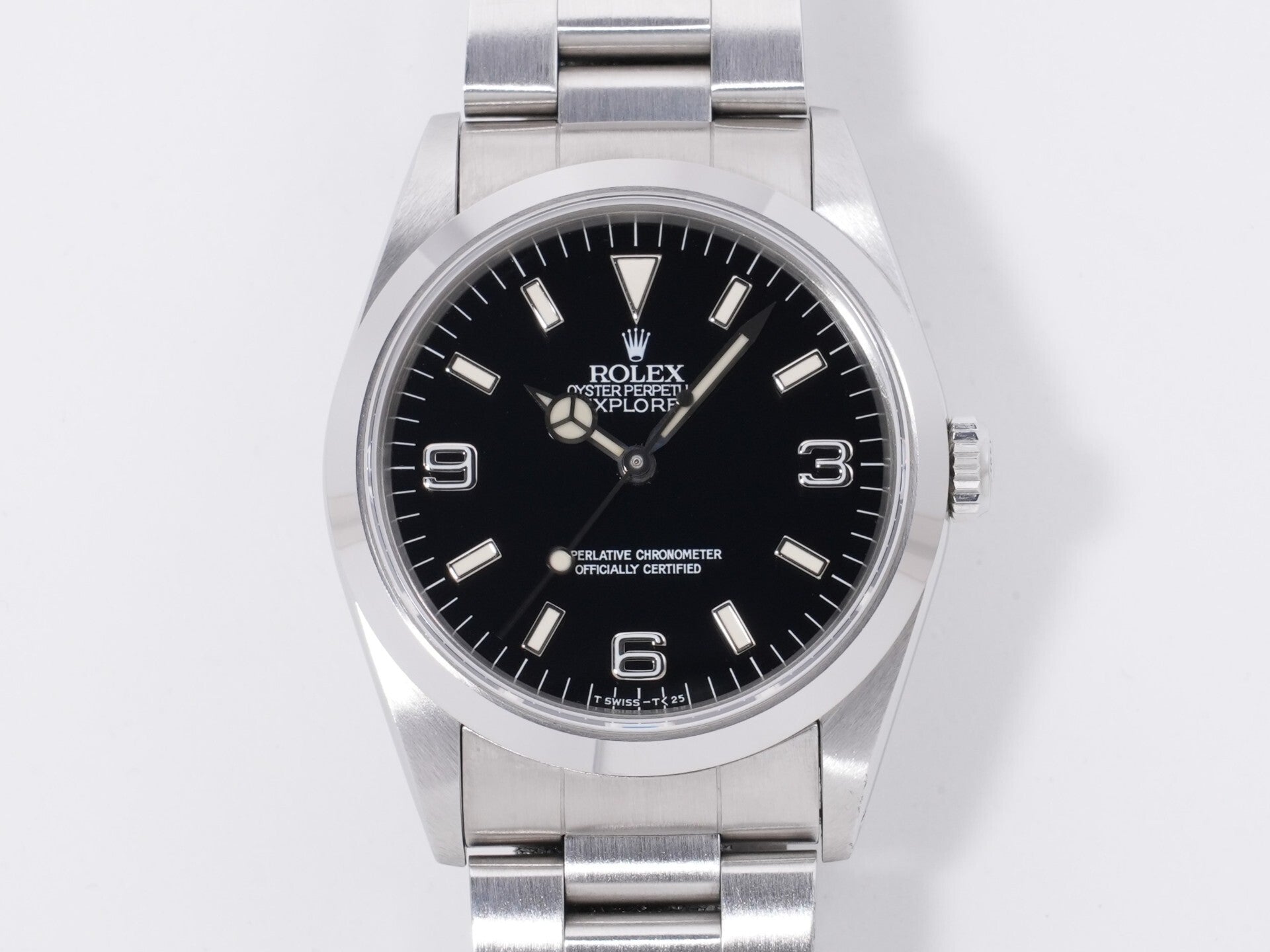 Rolex Explorer I Ref. 14270 SS Black Dial, Pre-owned  (ec4mv3fg appears to be an internal reference number and not part of the product description)