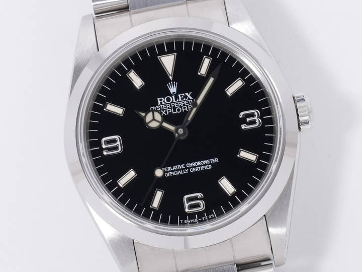 ロレックス エクスプローラーI Ref.14270 ステンレススチール ブラック文字盤