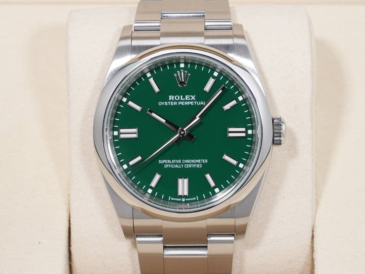 ロレックス オイスターパーペチュアル36 Ref.126000 ステンレススチール グリーン文字盤