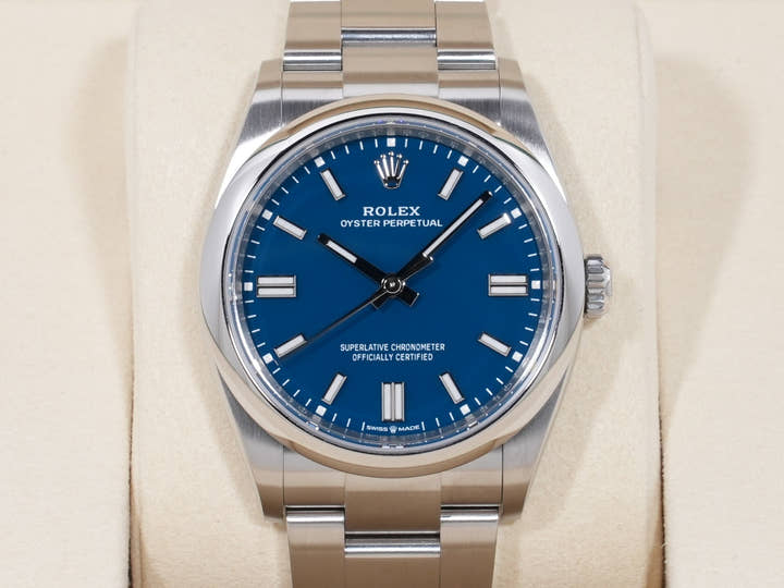 ロレックス オイスターパーペチュアル36 Ref.126000 ステンレススチール メッドブルー文字盤