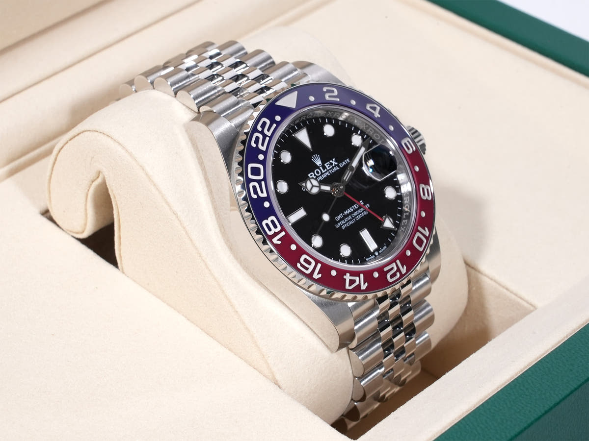 Rolex GMT-Master II Ref. 126710BLRO, stainless steel, black dial, Jubilee bracelet, unused.  (nm68mck2 appears to be an internal reference number and not part of the product description)