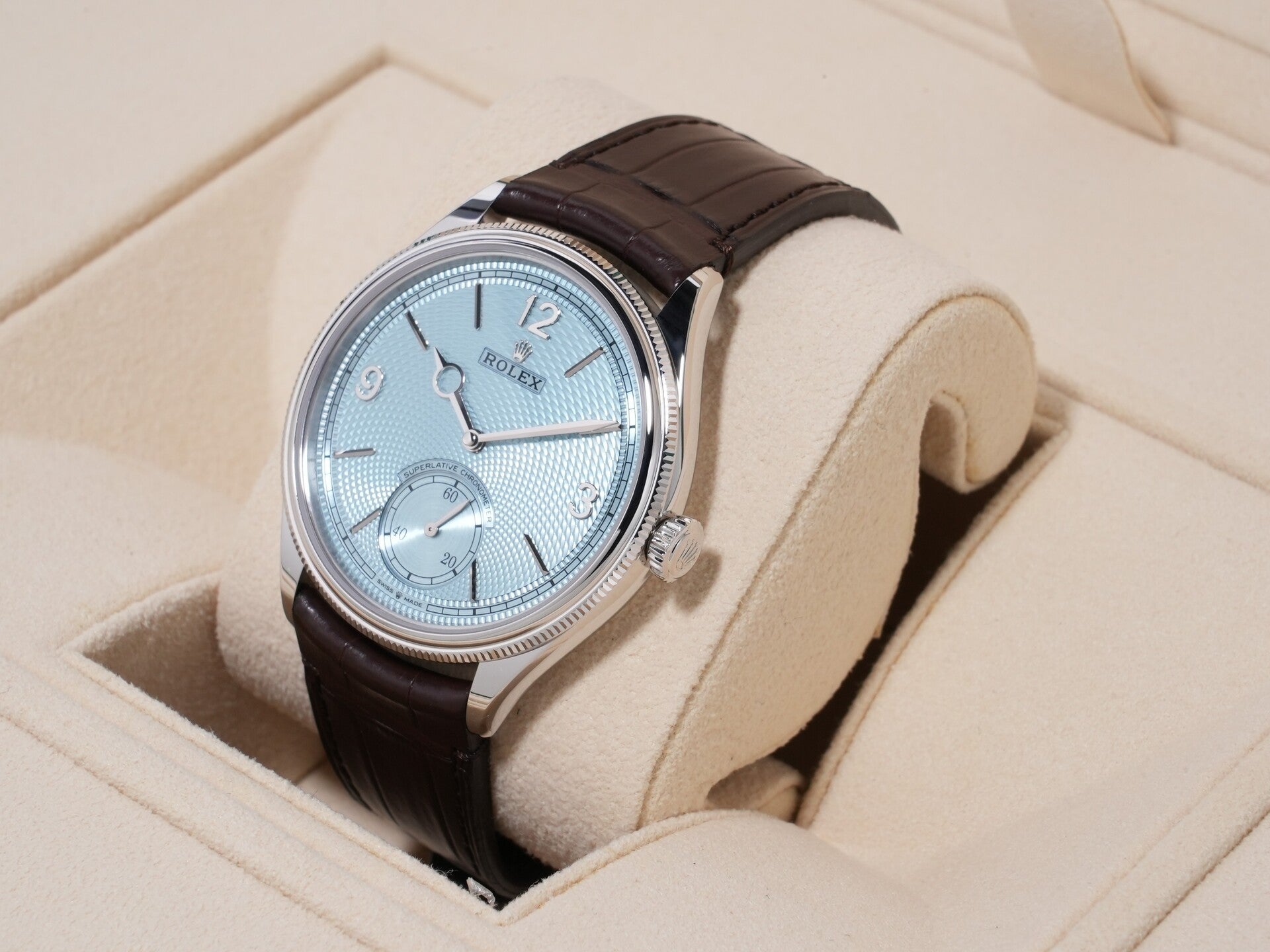 Rolex 1908 Ref. 52506 Platinum Ice Blue Dial, Unused  vji54mp5