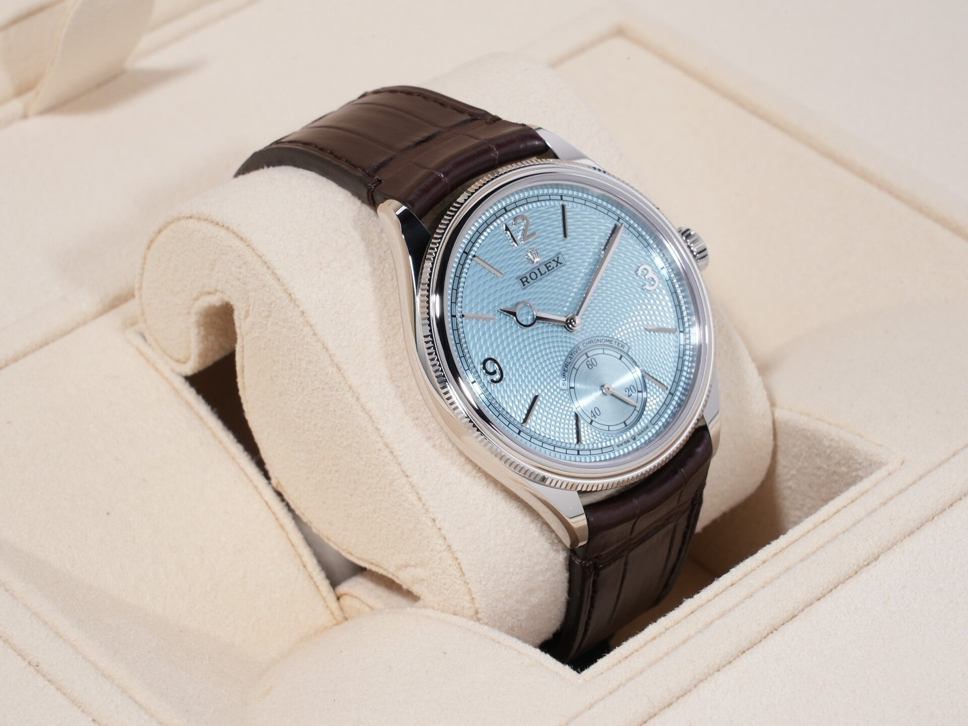 Rolex 1908 Ref. 52506 Platinum Ice Blue Dial, Unused  vji54mp5
