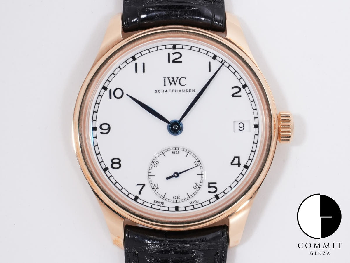 IWC Portuguese Hand-Wound Eight Day "150 Years" Ref. IW510211 18K Gold, White Dial, Excellent Condition f54q4hda