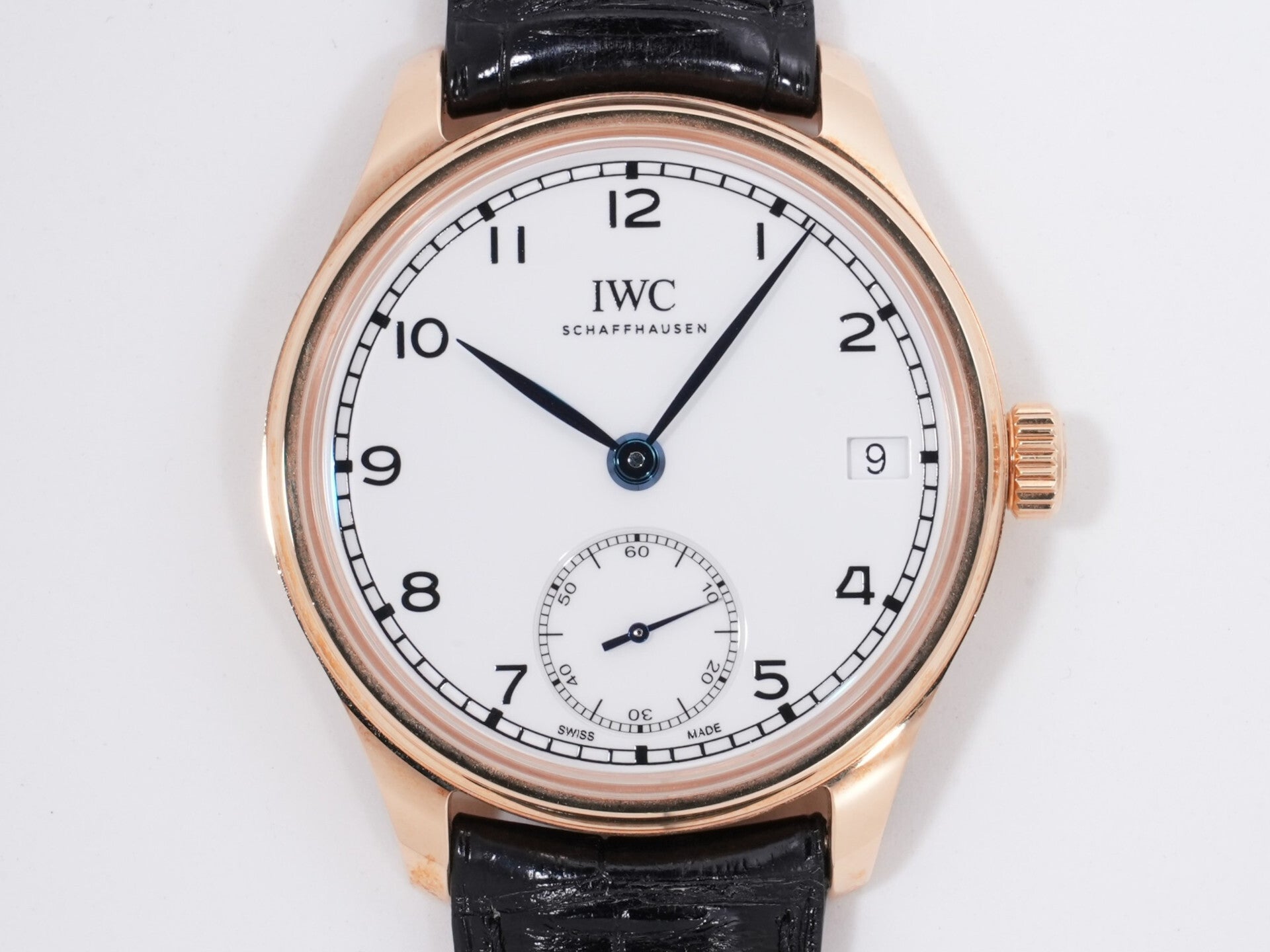 IWC ポルトギーゼ・ハンドワインド・エイトデイズ “150 イヤーズ” Ref.IW510211 18KREG ホワイト文字盤 極美品 f54q4hda