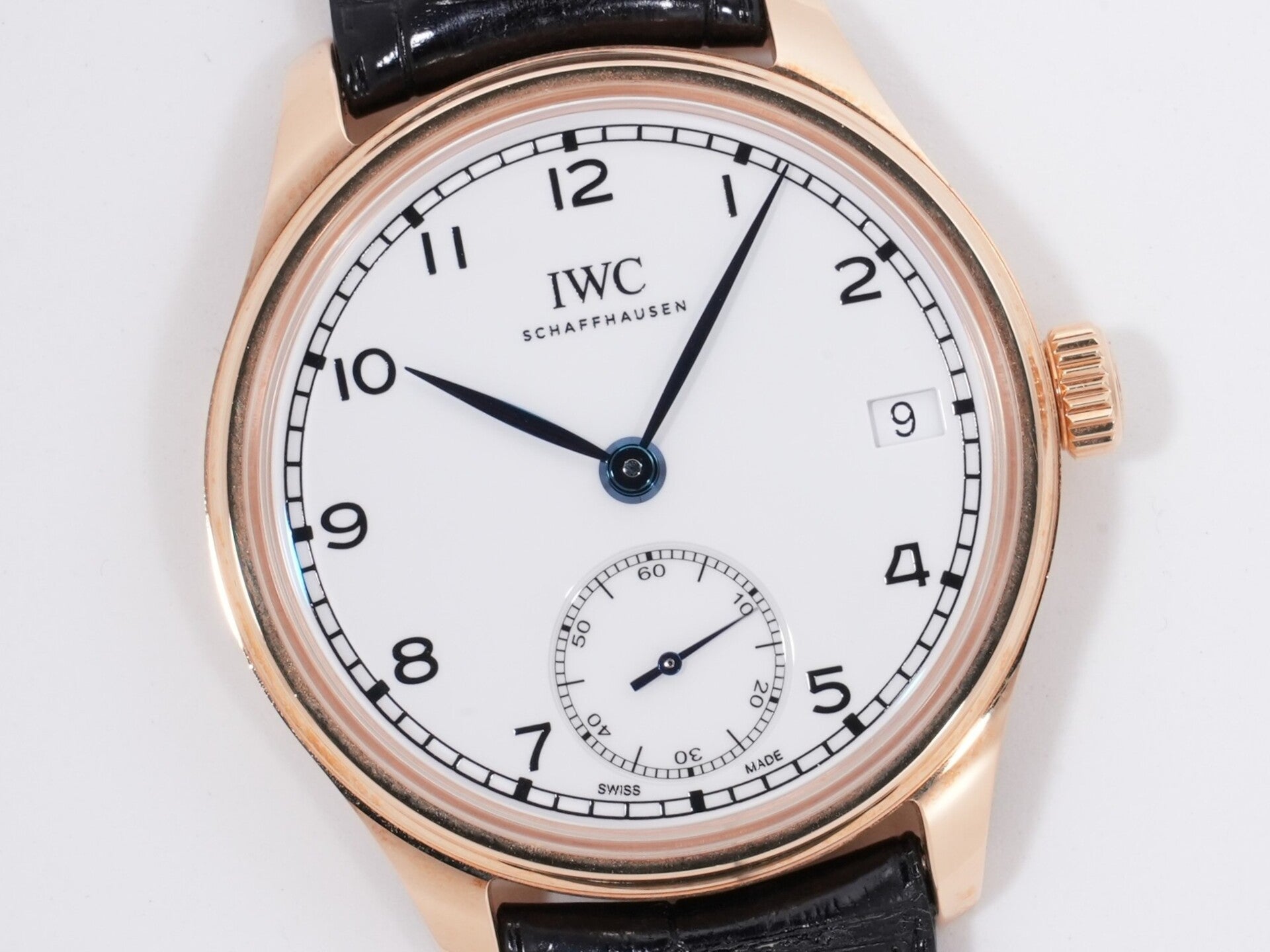 IWC Portuguese Hand-Wound Eight Day "150 Years" Ref. IW510211 18K Gold, White Dial, Excellent Condition f54q4hda