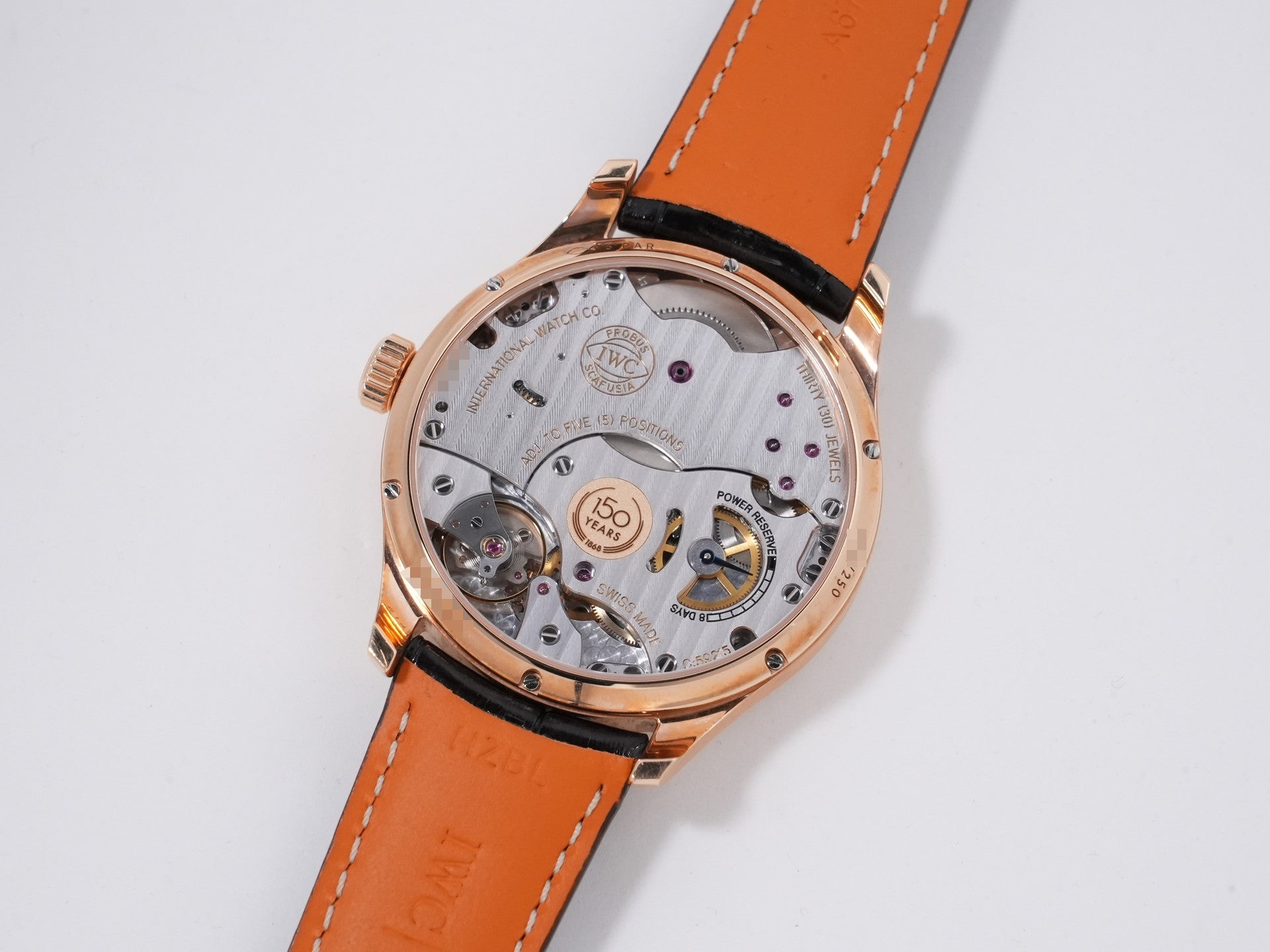 IWC Portuguese Hand-Wound Eight Day "150 Years" Ref. IW510211 18K Gold, White Dial, Excellent Condition f54q4hda
