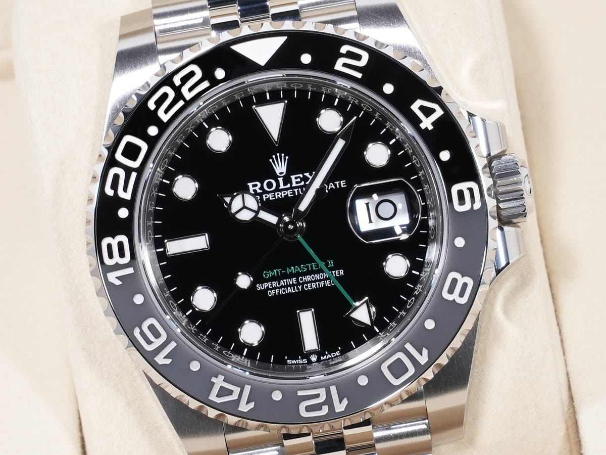 Rolex GMT-Master II Ref. 126710GRNR Stainless Steel Black Dial Jubilee Bracelet Unused zxdezrhd