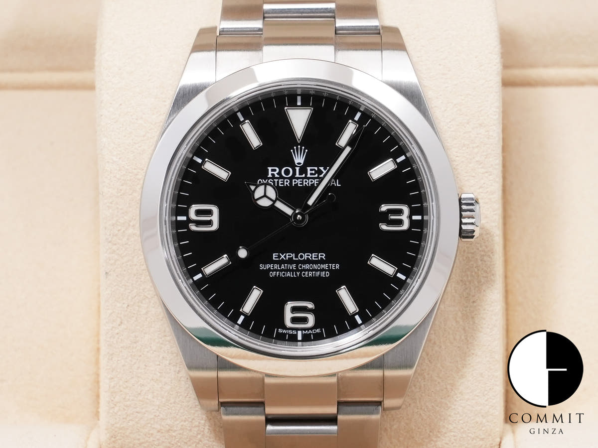 Rolex Explorer I Ref. 214270 SS Black Dial, Pre-owned, Excellent Condition  9w8o5yq9