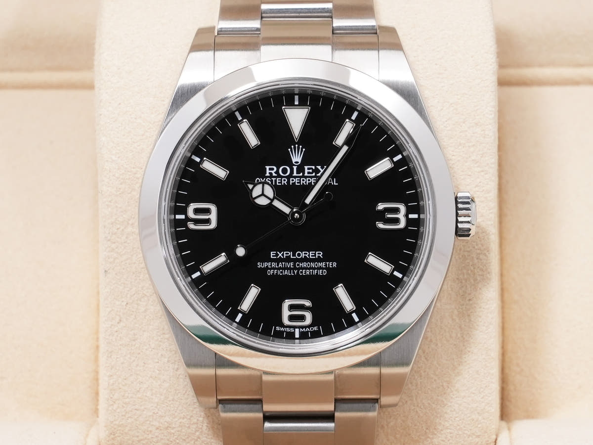 Rolex Explorer I Ref. 214270 SS Black Dial, Pre-owned, Excellent Condition  9w8o5yq9