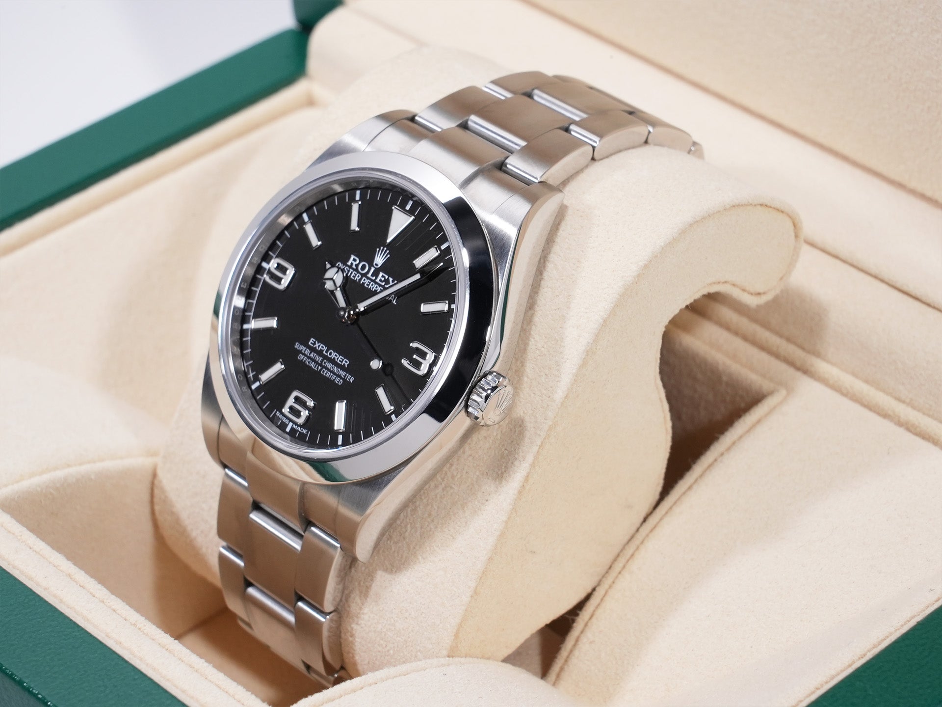 Rolex Explorer I Ref. 214270 SS Black Dial, Pre-owned, Excellent Condition  9w8o5yq9
