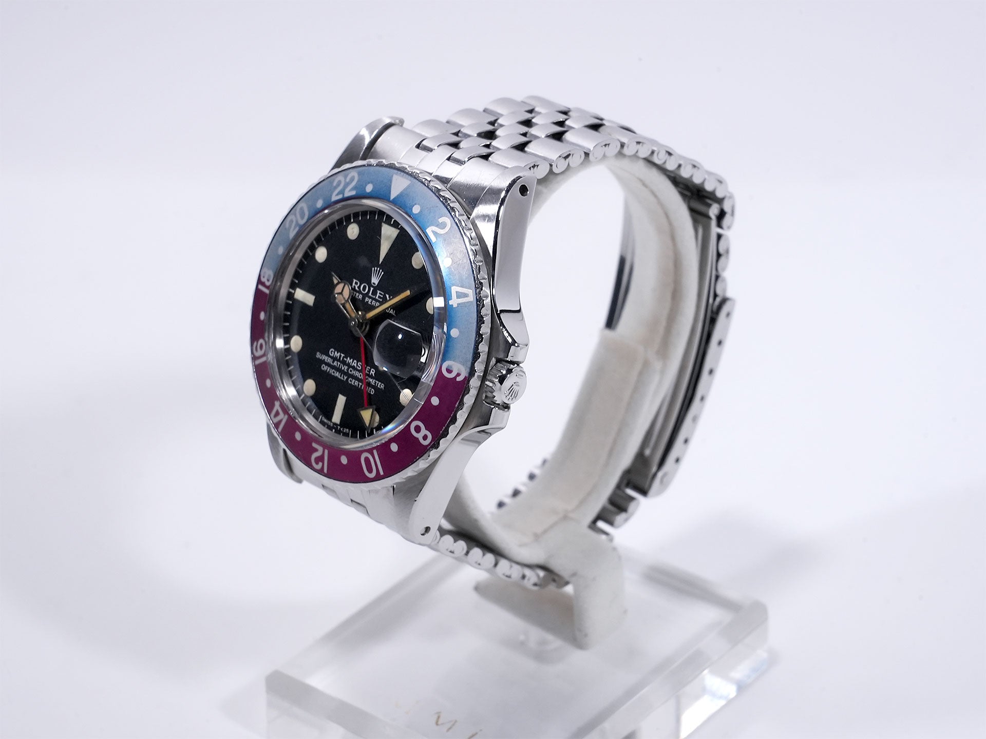 Rolex GMT-Master Ref. 1675 SS Black Dial, Pre-owned (tzm8t22b)