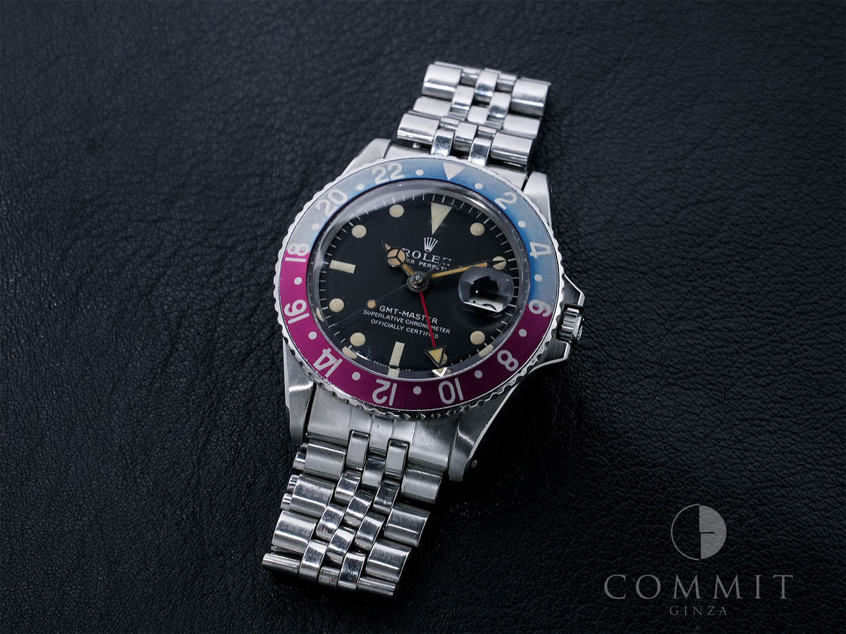 Rolex GMT-Master Ref. 1675 SS Black Dial, Pre-owned (tzm8t22b)