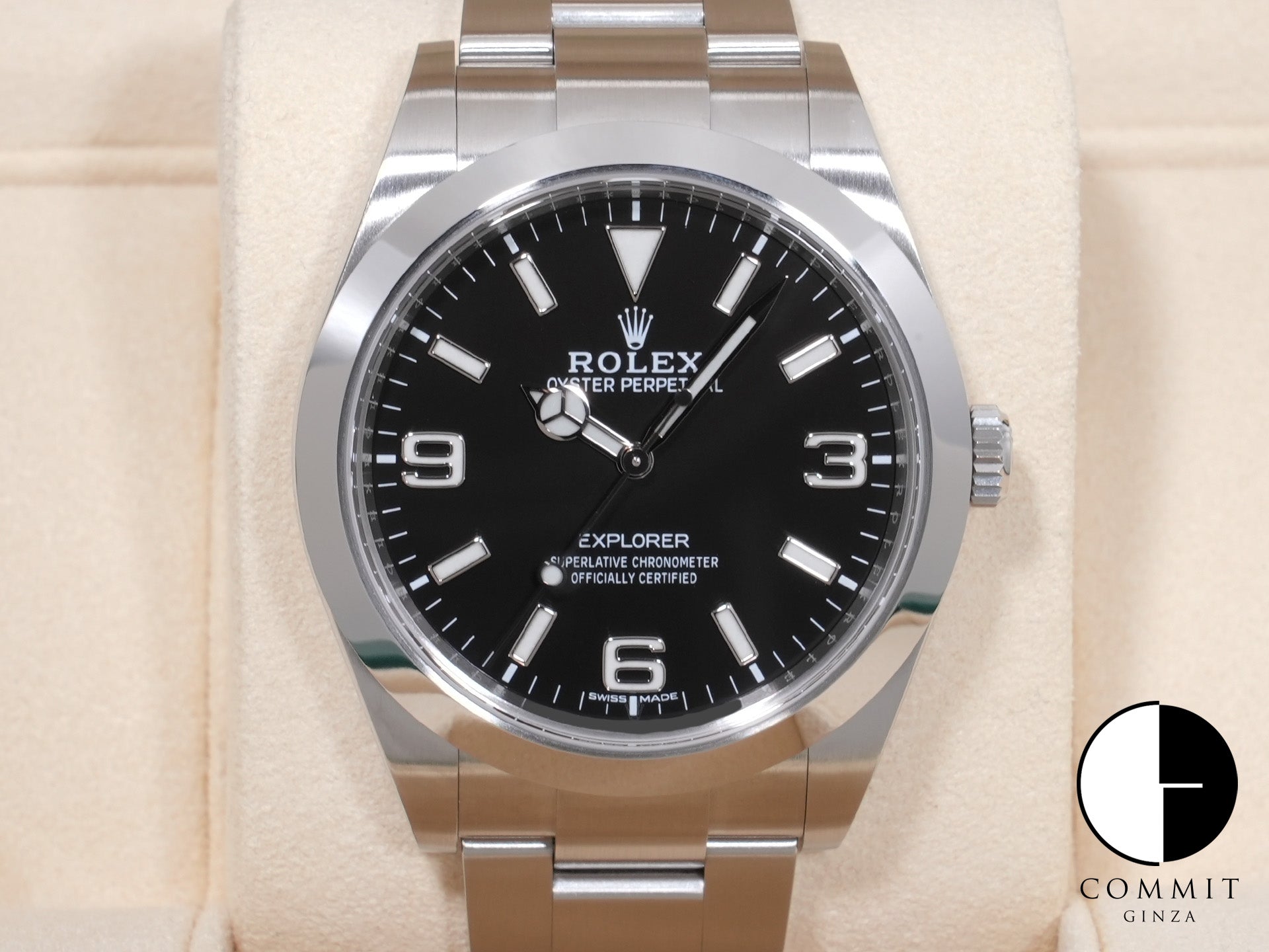 ロレックス エクスプローラーI Ref.214270 SS ブラック文字盤 美中古 hm5wpo3y