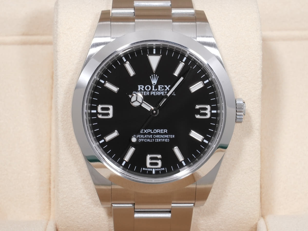 ロレックス エクスプローラーI Ref.214270 SS ブラック文字盤 美中古 hm5wpo3y