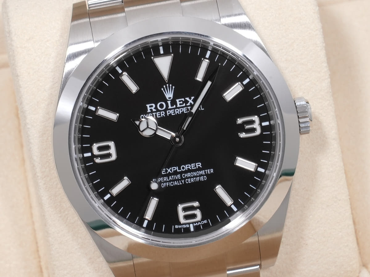 ロレックス エクスプローラーI Ref.214270 SS ブラック文字盤 美中古 hm5wpo3y