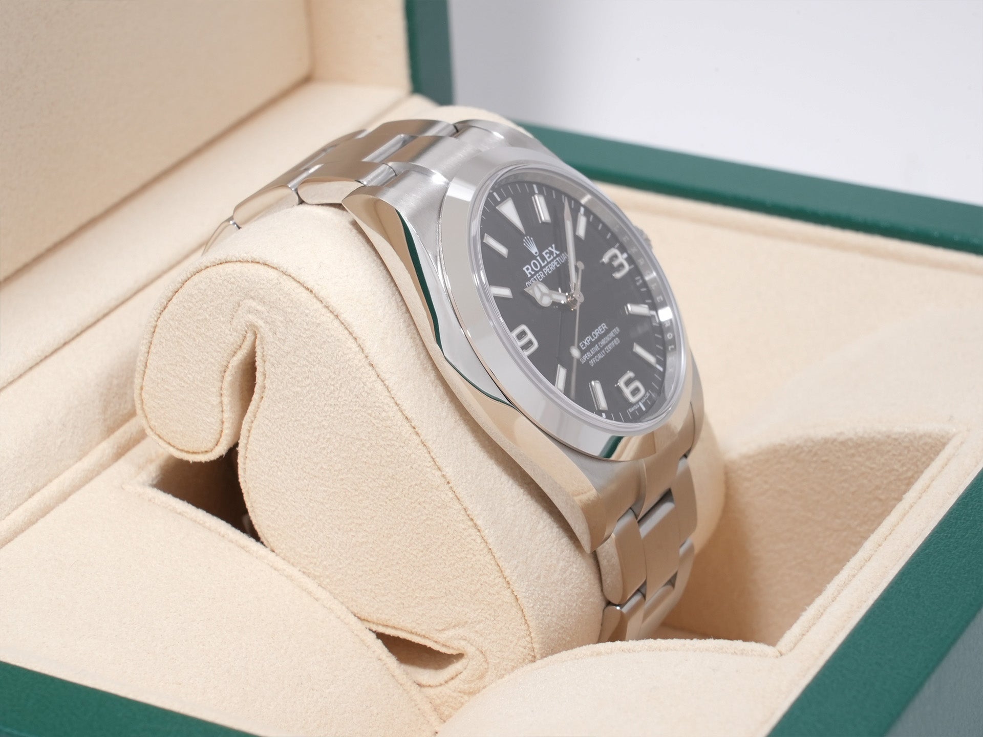 ロレックス エクスプローラーI Ref.214270 SS ブラック文字盤 美中古 hm5wpo3y
