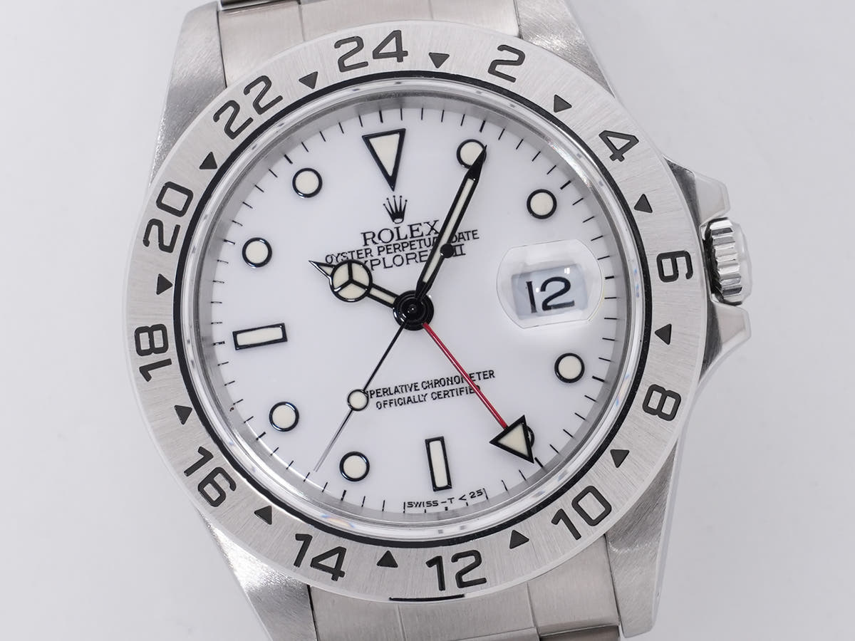 ロレックス エクスプローラーII Ref.16570 SS ホワイト文字盤 中古 kejg2w2s