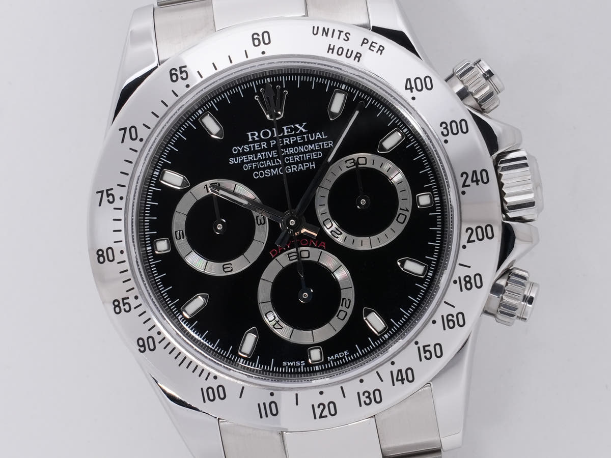 ロレックス デイトナ Ref.116520 SS ブラック文字盤 美中古 fitgo8pz