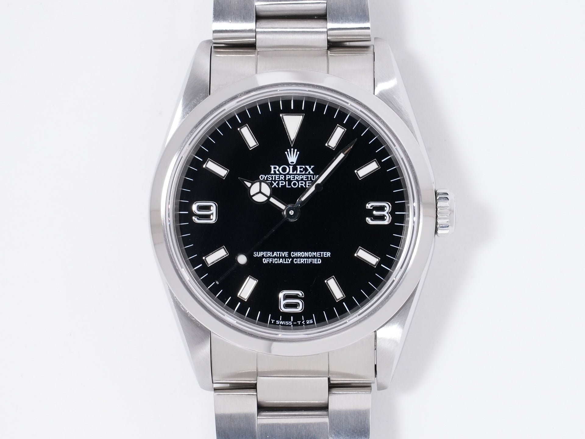 Rolex Explorer I Ref. 14270 SS Black Dial, Pre-owned (k9pnrvda)