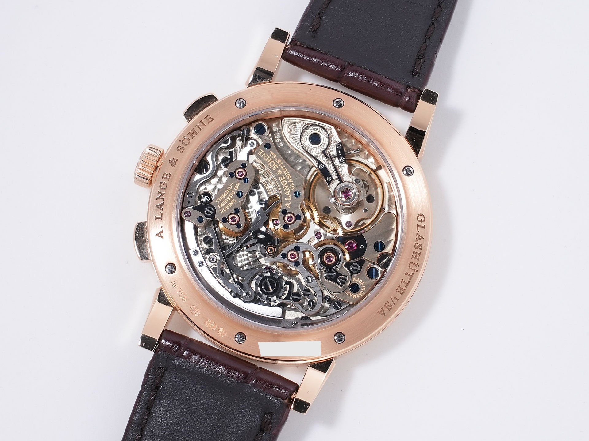 A. Lange &amp; Söhne 1815 Chronograph Ref. 414.032 18KPG, silver dial, pre-owned, good condition.  (7wd7qhuh appears to be an internal reference number and not part of the product description)