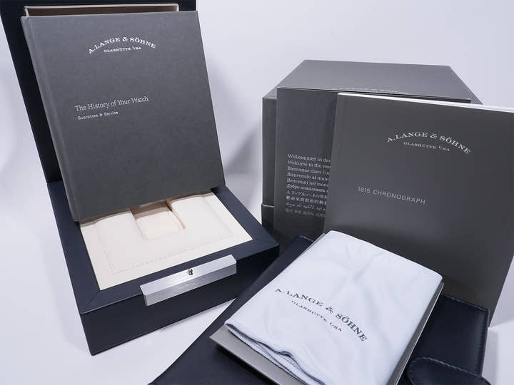 A. Lange &amp; Söhne 1815 Chronograph Ref. 414.032 18KPG, silver dial, pre-owned, good condition.  (7wd7qhuh appears to be an internal reference number and not part of the product description)