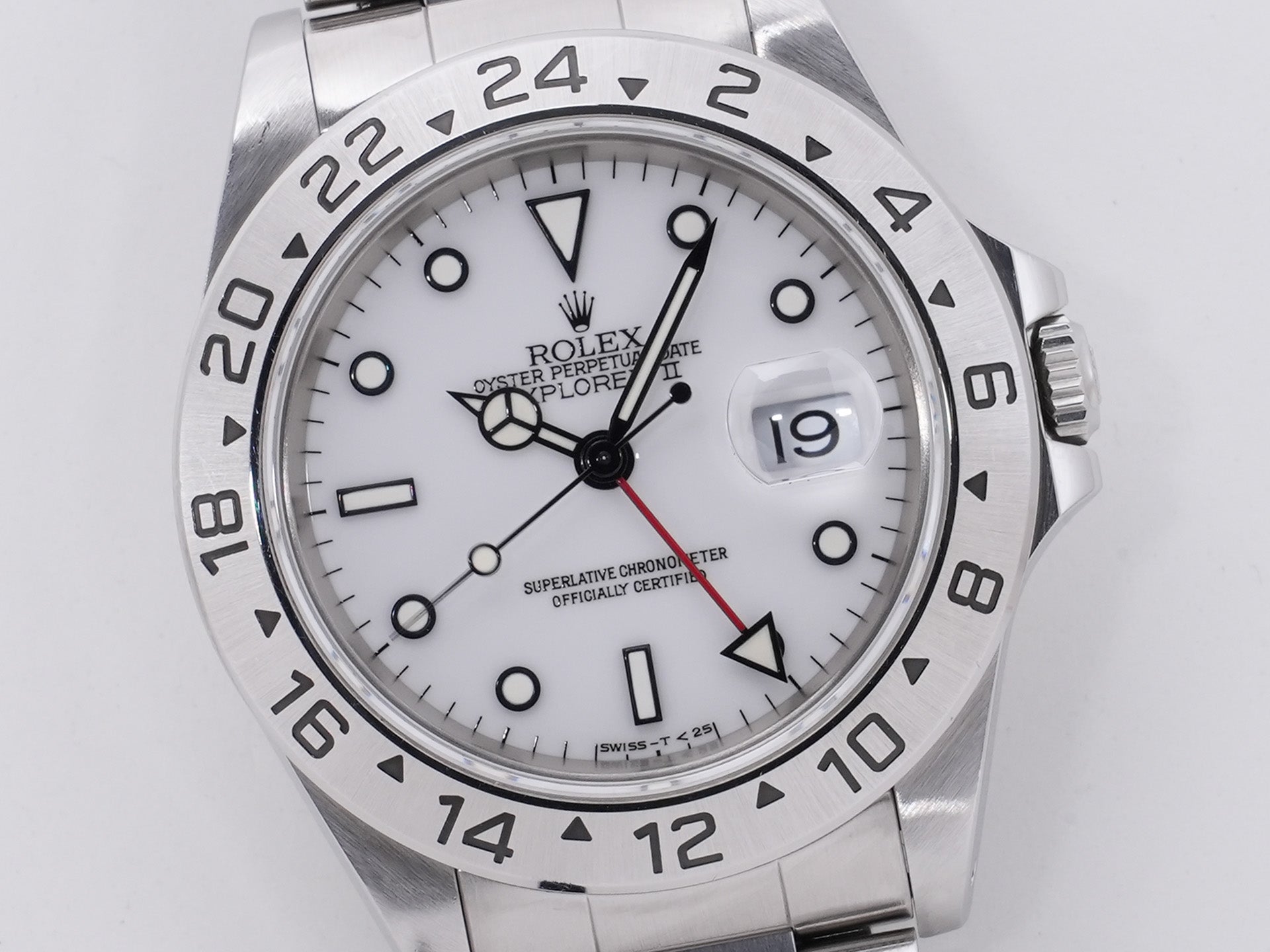 ロレックス エクスプローラーII Ref.16570 ステンレススチール ホワイト文字盤 中古 vs32ytmw