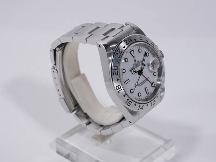 ロレックス エクスプローラーII Ref.16570 ステンレススチール ホワイト文字盤 中古 vs32ytmw