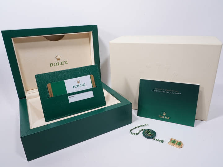 Rolex Daytona Ref. 116508 Yellow Gold Green Dial Pre-owned  qto6478z