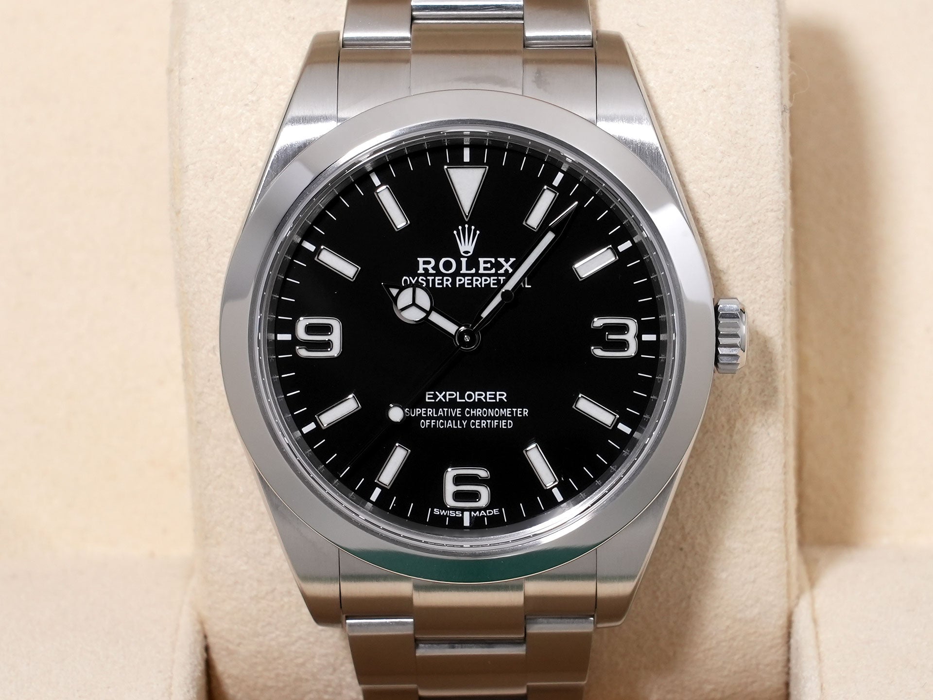 ロレックス エクスプローラーI Ref.214270 ステンレススチール ブラック文字盤 美中古 8qxozj9b