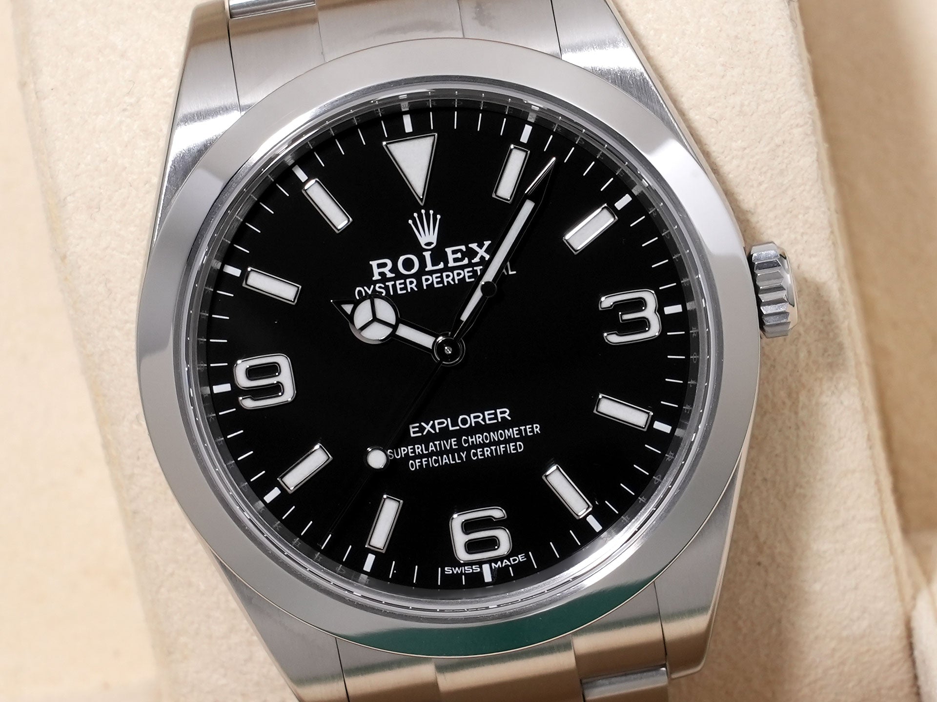 ロレックス エクスプローラーI Ref.214270 ステンレススチール ブラック文字盤 美中古 8qxozj9b