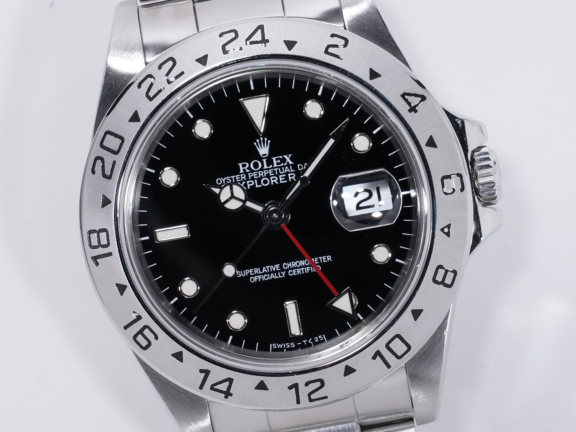ロレックス エクスプローラーII Ref.16570 ステンレススチール ブラック文字盤 中古 arkrgxda