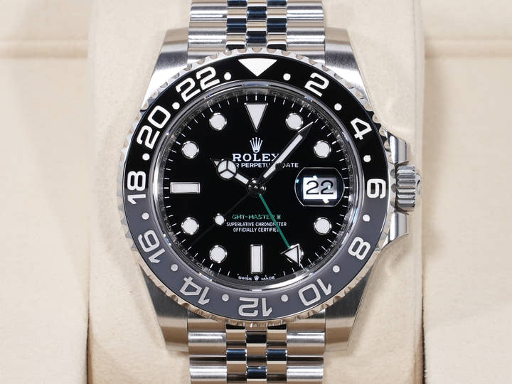 Rolex GMT-Master II Ref. 126710GRNR Stainless Steel Black Dial Jubilee Bracelet Unused 7gezfpxz
