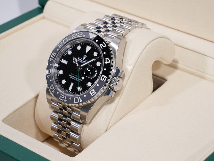 Rolex GMT-Master II Ref. 126710GRNR Stainless Steel Black Dial Jubilee Bracelet Unused 7gezfpxz