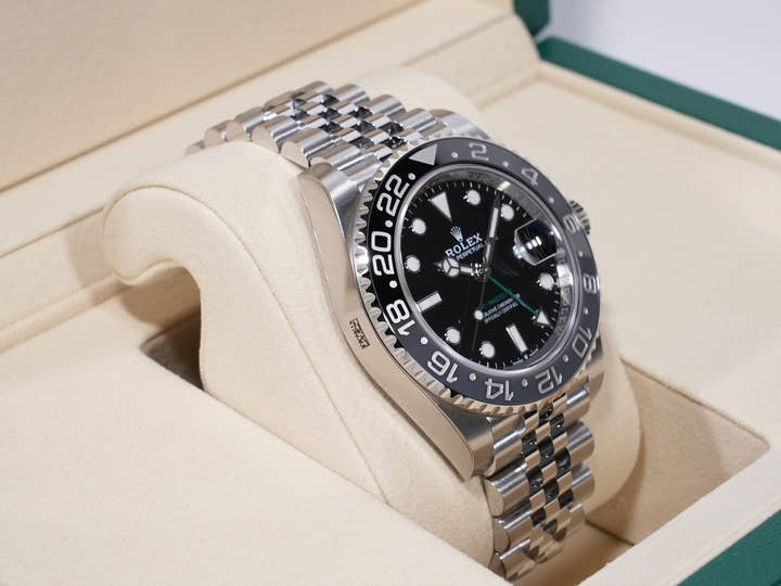 Rolex GMT-Master II Ref. 126710GRNR Stainless Steel Black Dial Jubilee Bracelet Unused 7gezfpxz