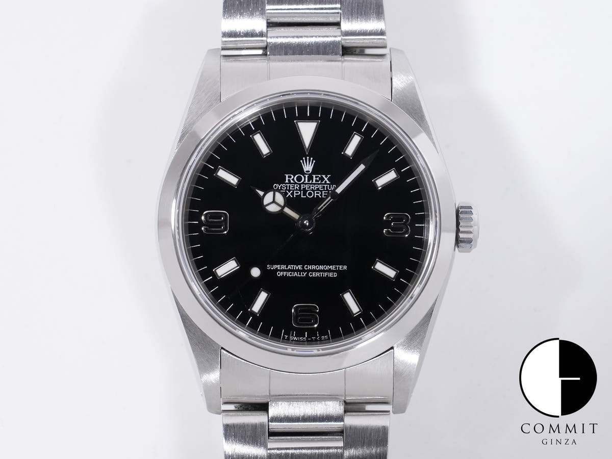 Rolex Explorer I Ref. 14270 Stainless Steel Black Dial Pre-owned  (hsau2tw likely refers to an item ID or code and is not translated)