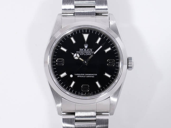 Rolex Explorer I Ref. 14270 Stainless Steel Black Dial Pre-owned  (hsau2tw likely refers to an item ID or code and is not translated)
