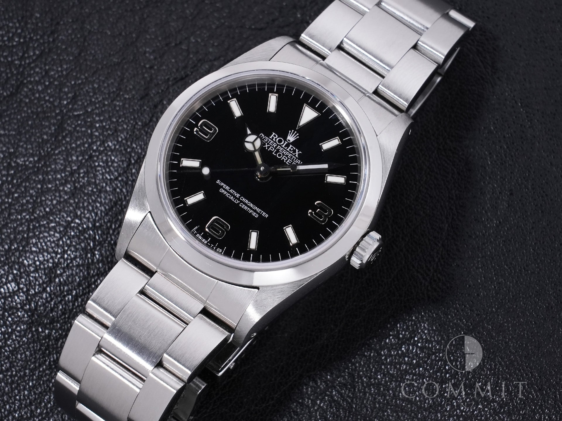 Rolex Explorer I Ref. 14270 Stainless Steel Black Dial Pre-owned  (hsau2tw likely refers to an item ID or code and is not translated)