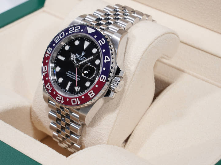 Rolex GMT-Master II Ref. 126710BLRO, stainless steel, black dial, Jubilee bracelet, unused.  (hjgosiyj appears to be a user ID or reference number and not part of the product description)
