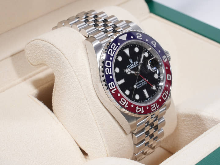 Rolex GMT-Master II Ref. 126710BLRO, stainless steel, black dial, Jubilee bracelet, unused.  (hjgosiyj appears to be a user ID or reference number and not part of the product description)
