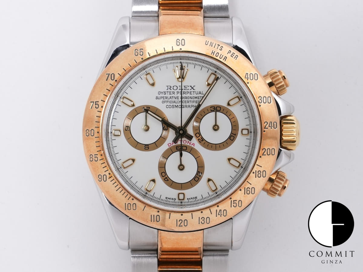 Rolex Daytona Ref. 116523 Stainless Steel/Yellow Gold White Dial Pre-owned 69m6caae