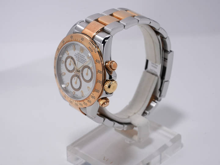 Rolex Daytona Ref. 116523 Stainless Steel/Yellow Gold White Dial Pre-owned 69m6caae