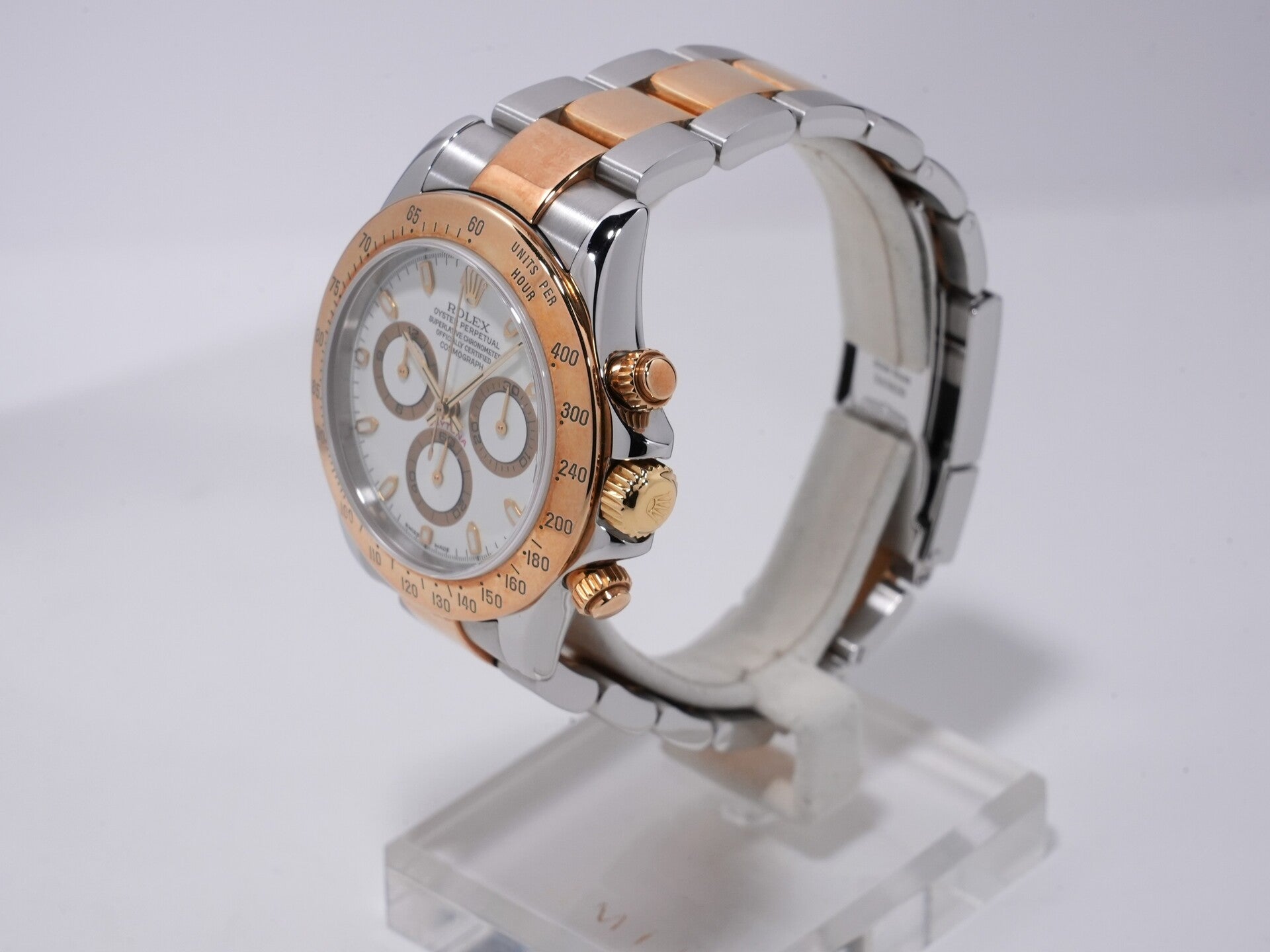 Rolex Daytona Ref. 116523 Stainless Steel/Yellow Gold White Dial Pre-owned 69m6caae