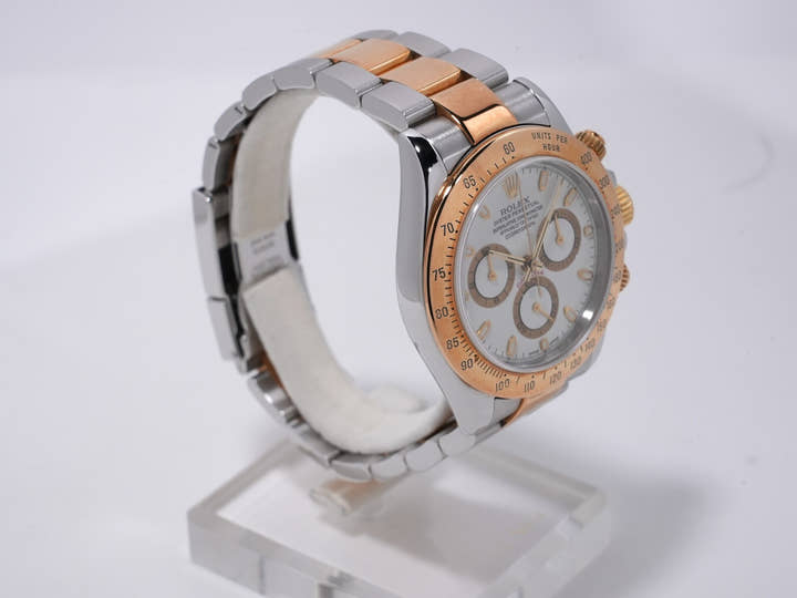 Rolex Daytona Ref. 116523 Stainless Steel/Yellow Gold White Dial Pre-owned 69m6caae